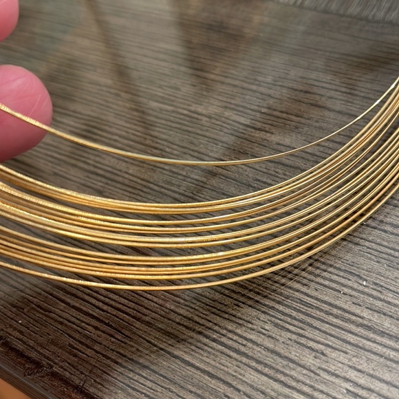 Vintage Multiple Gold-tone wire Collar Necklace - Picture 9 of 15